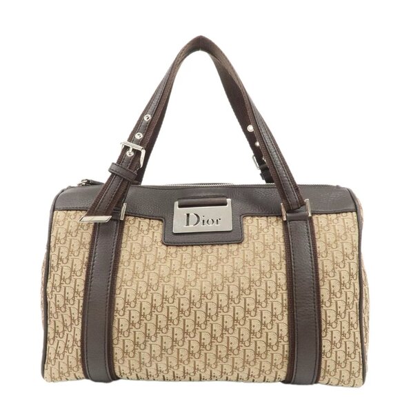 ❤️Authentic Christian Dior Trotter Canvas Leather Mini Boston Bag❤️ - Picture 1 of 16